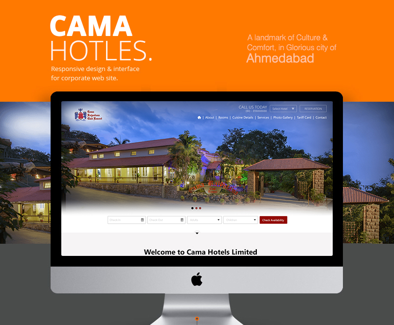 Hotel Website Design for Cama Hotels India